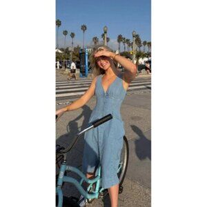 REFORMATION Sebastien Denim Midi Dress in Savannah Size US 4 NWT